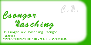 csongor masching business card
